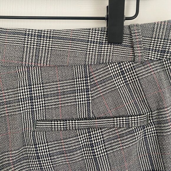 NWOT  Banana Republic Sloan Skinny-Fit Plaid Gray Pant - Picture 4 of 7